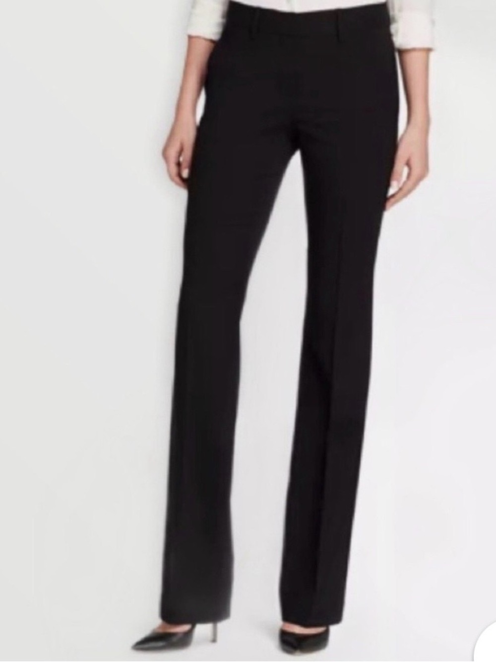 Theory Max C wool trousers flare black business career Y2K size 4 *flaw*